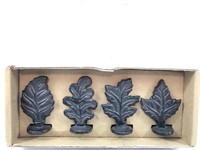 Cast Iron Leaf Place Markers (?)