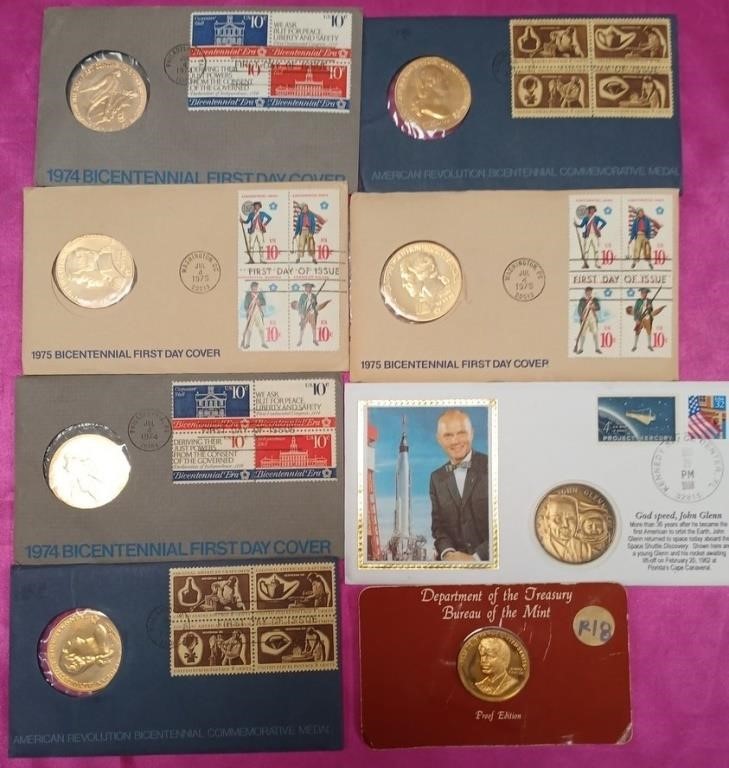 N - LOT OF COLLECTIBLE COIN / STAMPS SETS (R19)
