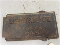 McCormick Metal Tractor Plate 10"