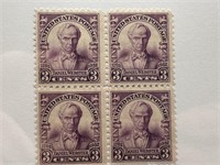 #725 DANIEL WEBSTER STAMP BLOCK