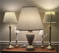 Brass and Ceramic Lamps