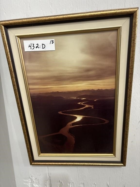 Framed Winding River Print