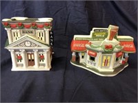 CERAMIC COCA-COLA BANK & "SCOOTERS DRIVE-IN, BOTH