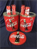 LOT OF COCA-COLA ITEMS, INCLLUDING (2) LARGE