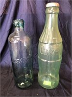 BOTTLE BANK, PLASTIC (24"), AND 1899  GLASS
