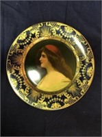 PLATE, PAINTED VIENNA ART PLATE, 1905, WESTERN