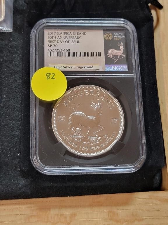 2017 S. AFRICA SILVER $1 RAND - GRADED SP 70