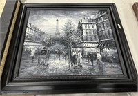 Creative Galleries Co. Signed Painting of City Str