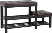 soges 35.4inch Shoe Bench Storage Bench