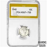 1940 Mercury Silver Dime PGA MS67+ FSB