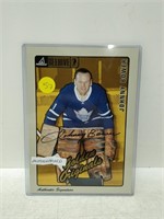 Johnny Bower autographed Beehive card