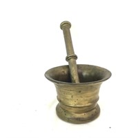 Brass Mortar and Pestle, 5" Wide