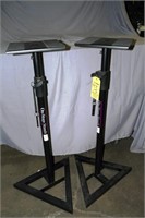 (2) On-Stage Adjustable Speaker Stands