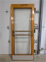 Heavy wooden door 34"w x 83"h x 2 1/4" wide
