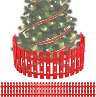 Red Christmas Tree Fence for Pets  24 Packs