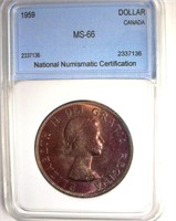 1959 Dollar NNC MS66 Canada