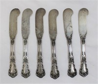 6 sterling silver Buttercup butter knives