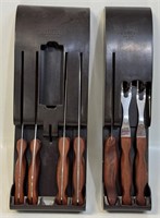 GOOD VINTAGE CARVERY KNIFE SET W HOLDERS