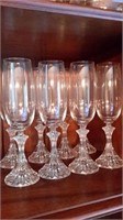Set of 8 Crystal Champagne Flutes