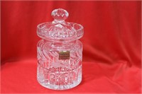 A Varsovia Crystal Cut Glass Jar