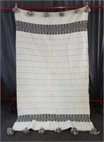 Moroccan blanket 57x92 White And Pewter