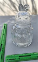 Mrs. Bunny Rabbit Clear Glass Candy Jar