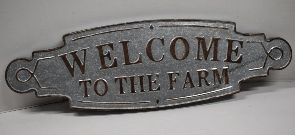 36" Metal Welcome to The Farm Wall Sign