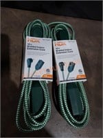 HDX 10ft Indoor Extension Cord Green (2 Pack)