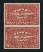 Canada 1927 #E5a 20c Henna Brown Vertical Imperf P