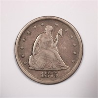 1875-S Seated Liberty Twenty Cent Piece 20c