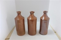 3 ENGLISH STONEWARE JUGS