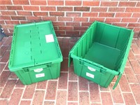 (2) Storage Totes w/Attached Lids LIKE NEW!