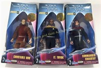 (3) 1997 Playmates Star Trek: Odo, Tuvok, Chakotay