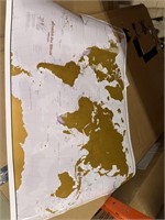 Final Sale- World Map (slightly ripped from the