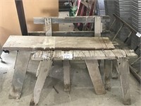 5 WOODEN SAWHORSES