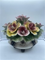 Large Capodimonte floral decor some minor damage