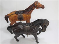 (2) Vintage Horse Paper Mache