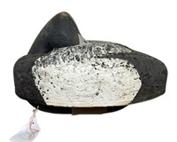 Vintage Cork Black Head Duck Decoy