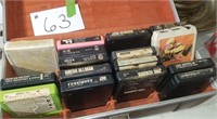 Vintage Rock N Roll 8 Trak Tapes & Case
