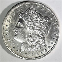 1891-CC MORGAN DOLLAR AU/BU