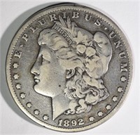 1892-CC MORGAN DOLLAR F/VF