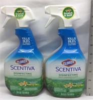 C4) TWO CLOROX SCENTIVA DISINFECTING CLEANER