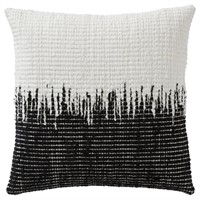 NÄSSELMAL Cushion cover, handmade/black/white,