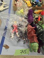 Vintage collector figures and toys as shown