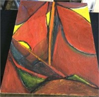 Katherine Langley RED SAILS Acrylic on canvas