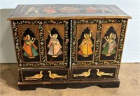 Vintage Painted Persian Cabinet