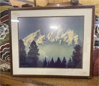 Signed Mountain Range Photograph