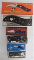 (3) Assorted pocket knives in boxes.