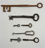 Antique Skeleton Keys, incl. Copper Forged