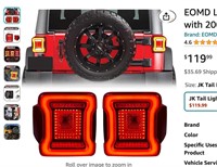 EOMD LED Red Lens Tunnel Tail light Compatible
